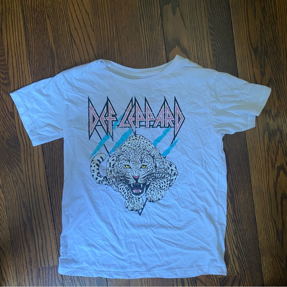 Def Leppard Kids White Graphic Tee